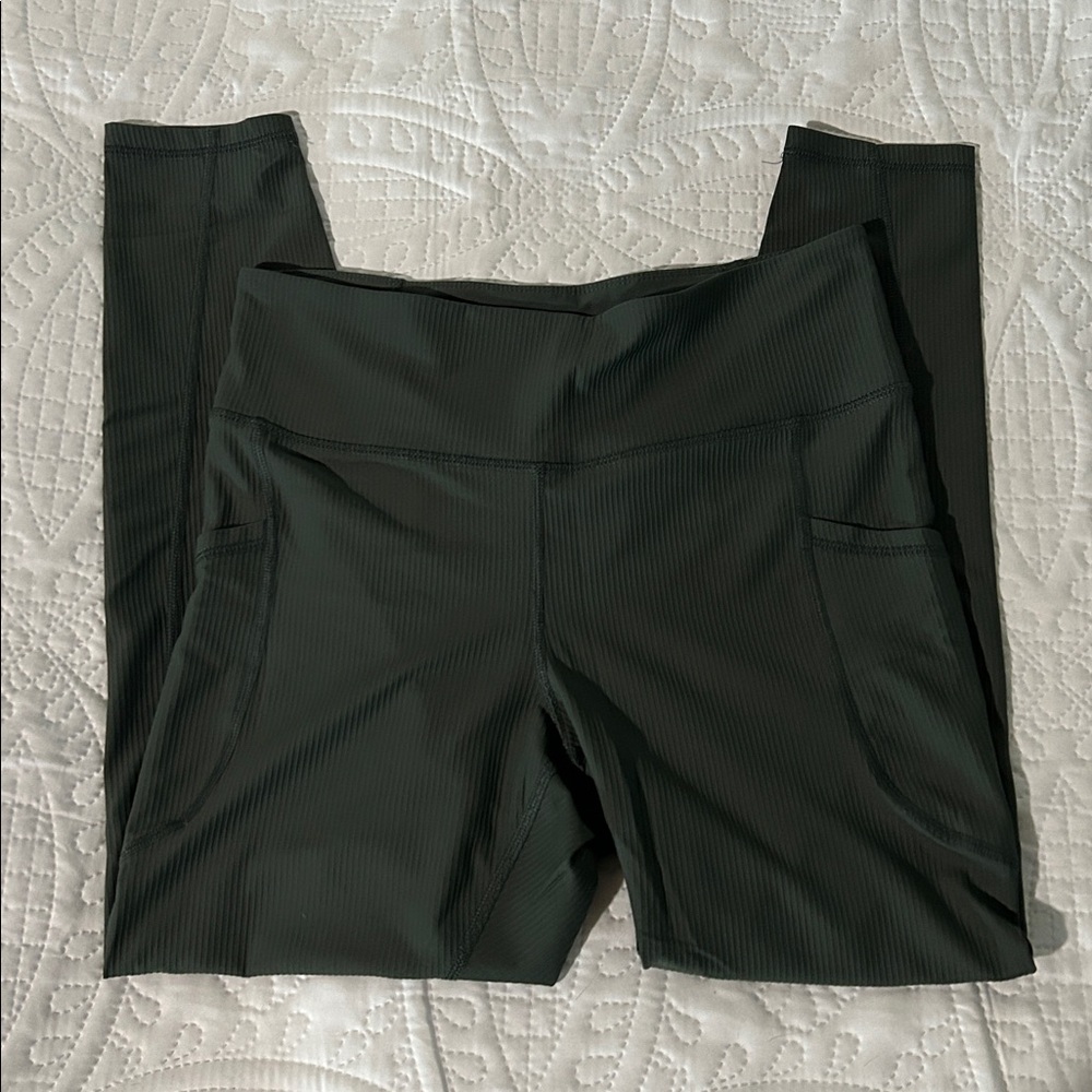 Old Navy Dark Forest Green High-Rise Active Leggings